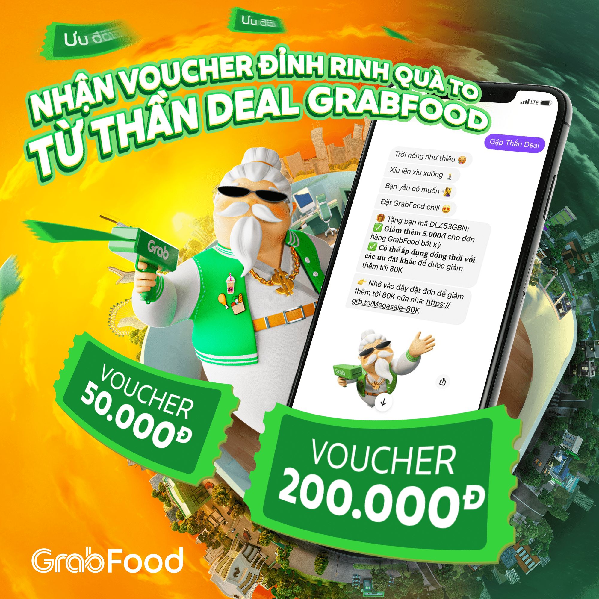 Voucher GrabFood là mã giảm giá hoặc ưu đãi được cung cấp bởi Grab, giúp người dùng giảm chi phí khi đặt món qua ứng dụng GrabFood