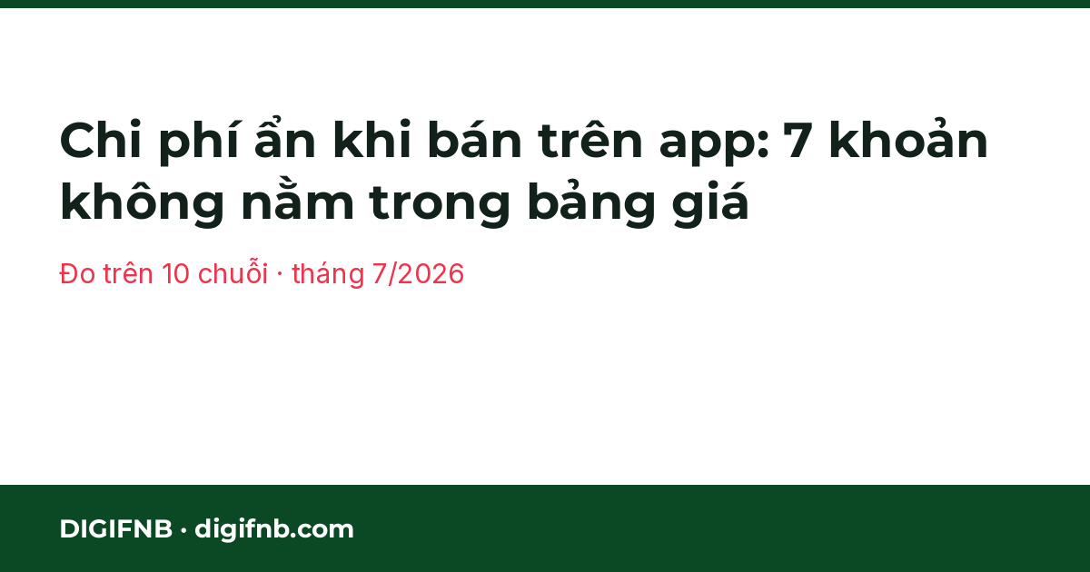 Chi phí ẩn khi bán trên app giao đồ ăn — Chi phí ẩn khi bán trên app: 7 khoản không nằm trong bảng giá